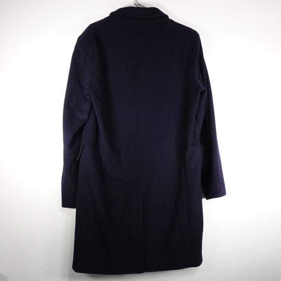 New Quince Italian Wool Overcoat Cadet Blue Navy Men’s Size Medium $180 3209 - Picture 11 of 11